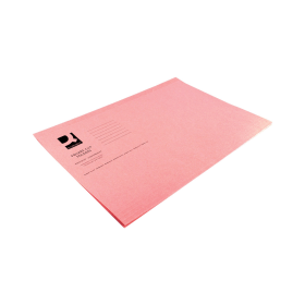 Q Connect Square Cut Folder Lightweight 180gsm Foolscap Pink 100 Pack 103457 F