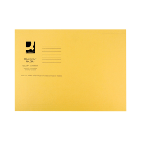 Q Connect Square Cut Folder Lightweight 180gsm Foolscap Yellow 100 Pack 107579 F