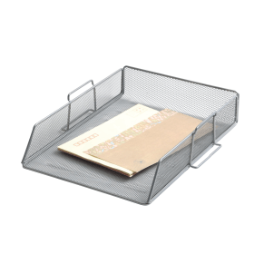 Q Connect Stackable Letter Tray A4 Silver 573333 F