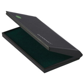 Q Connect Stamp Pad Metal Case Large 126mm x 81mm Green 393197 F