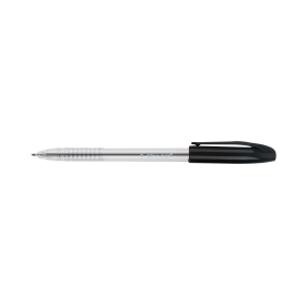 Q Connect Stick Grip Ballpoint Pen 0.5mm Line Black 20 Pack 193444 F