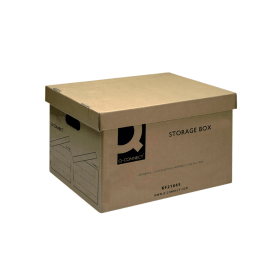 Q Connect Storage Box Brown 10 Pack 104895 F