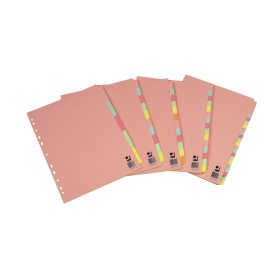 Q Connect Subject Divider 10 Part 160gsm A4 Assorted F76982 448032 F