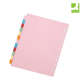 Q Connect Subject Divider 12 Part 160gsm A4 Assorted KF01515 112839 F