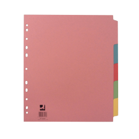 Q Connect Subject Divider 5 Part 160gsm A4 Assorted KF76981 448031 F