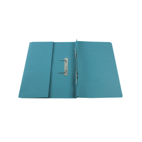 Q Connect Transfer Pocket File 300gsm Foolscap Blue 25 Pack 103158 F