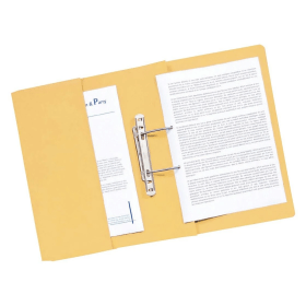 Q Connect Transfer Pocket File 38mm Capacity Foolscap Yellow 25 Pack 114624 F