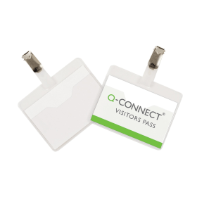 Q Connect Visitor Badge 60mm x 90mm 25 Pack 126258 F