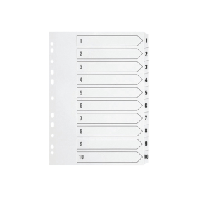 Q Connect White Index Dividers 1 10 100285 F