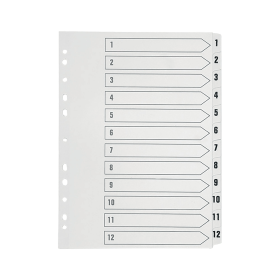 Q Connect White Index Dividers 1 12 121960 F