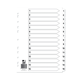 Q Connect White Index Dividers 1 15 101751 F