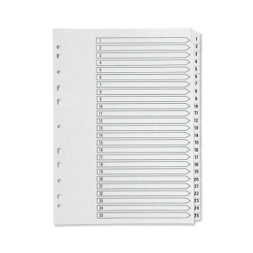 Q Connect White Index Dividers 1 25 131910 F