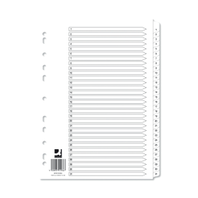 Q Connect White Index Dividers 1 31 10 Pack 610337 F
