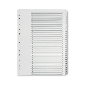 Q Connect White Index Dividers 1 31 115666 F
