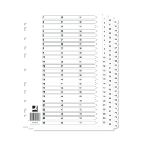 Q Connect White Index Dividers 1 75 10 Pack 610386 F
