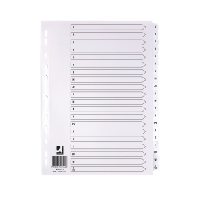 Q Connect White Index Dividers 20 A Z 166864 F