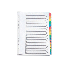 Q Connect White Multicoloured Index Dividers 1 15 107951 F