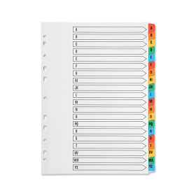 Q Connect White Multicoloured Index Dividers A Z 121651 F