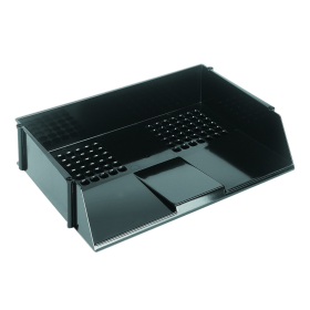 Q Connect Wide Entry Letter Tray A4 Black 114723 F