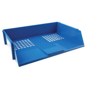 Q Connect Wide Entry Letter Tray Foolscap Blue 118061 F