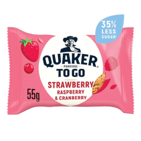 Quaker Porridge To Go Mixed Berries Breakfast 2x6 Bars 12 Pack 122637 AU76346 F