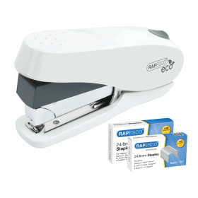 Rapesco ECO Luna Less Effort Stapler 50 Sheets White 1467 513662 F