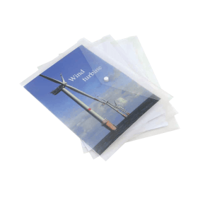 Rapesco Eco Popper Wallet A4 Clear 5 Pack 182326 F