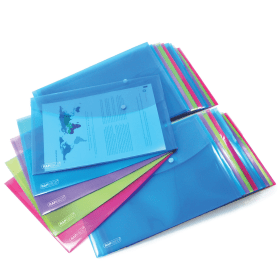 Rapesco Foolscap Popper Wallet Bright 20 Pack 610312 F