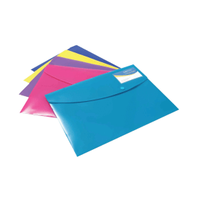 Rapesco ID Popper Wallet A4 Solid Assorted 5 Pack 115379 F