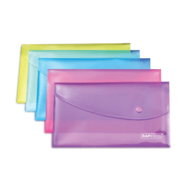 Rapesco Popper Wallet A5 Assorted 5 Pack 100768 F