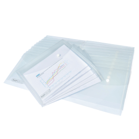 Rapesco Popper Wallet A5 Clear 25 Pack 610314 F