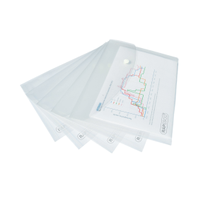 Rapesco Popper Wallet A5 Clear 5 Pack 610315 F