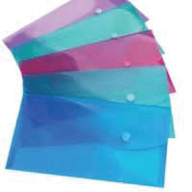 Rapesco Popper Wallet DL Assorted 5 Pack 132930 F
