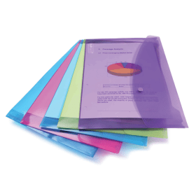 Rapesco Popper Wallet Foolscap Assorted 5 Pack 108190 F