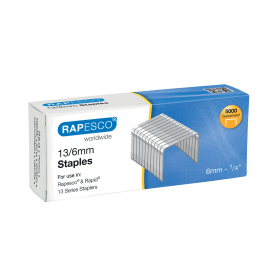 Rapesco Staples 13 6mm 5000 Pack 144190 F