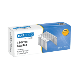 Rapesco Staples 13 8mm 5000 Pack 135643 F