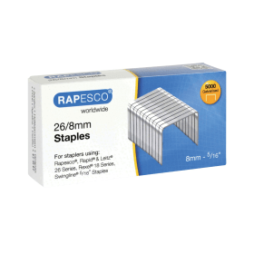 Rapesco Staples 26 8mm 5000 Pack 179515 F