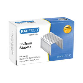Rapesco Staples 53 8mm 5000 Pack 134097 F