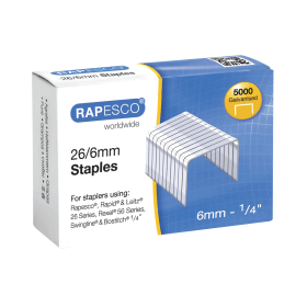 Rapesco Staples Chisel Point 26 6mm 5000 Pack 102630 F