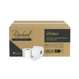 Raphael Versatwin Micro Jumbo Pulp Toilet Roll 2 Ply 270 Sheets 24 Pack 889359 F