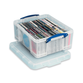 Really Useful 18L Clear Plastic Storage Box with Lid 108752 F