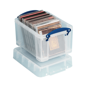 Really Useful 3L Clear Plastic Storage Box With Lid 178144 F