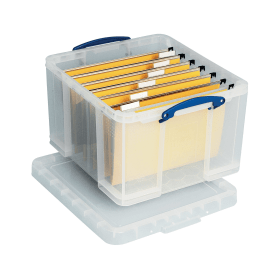 Really Useful 42L Clear Plastic Storage Box 125308 F