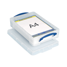 Really Useful 4L Clear Plastic Storage Box With Lid 138397 F