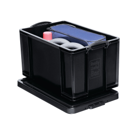 Really Useful 84L Black Storage Box 125750 F