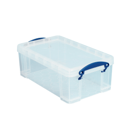 Really Useful 9L Clear Storage Box With Lid and Clip Lock Handles 100279 F
