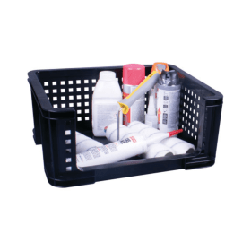 Really Useful Open Fronted Crate 18 Litre Black RUP65261 F