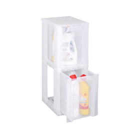 Really Useful Slimline 2 Drawer Storage Tower 11.5 Litre Clear RUP65968 F