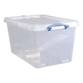 Really Useful Wheeled Box 83.5 Litre Clear 3 Pack RUP79286 F
