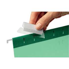 Rexel 50mm Suspension File Tabs with Labels Clear 25 Pack 534180 F